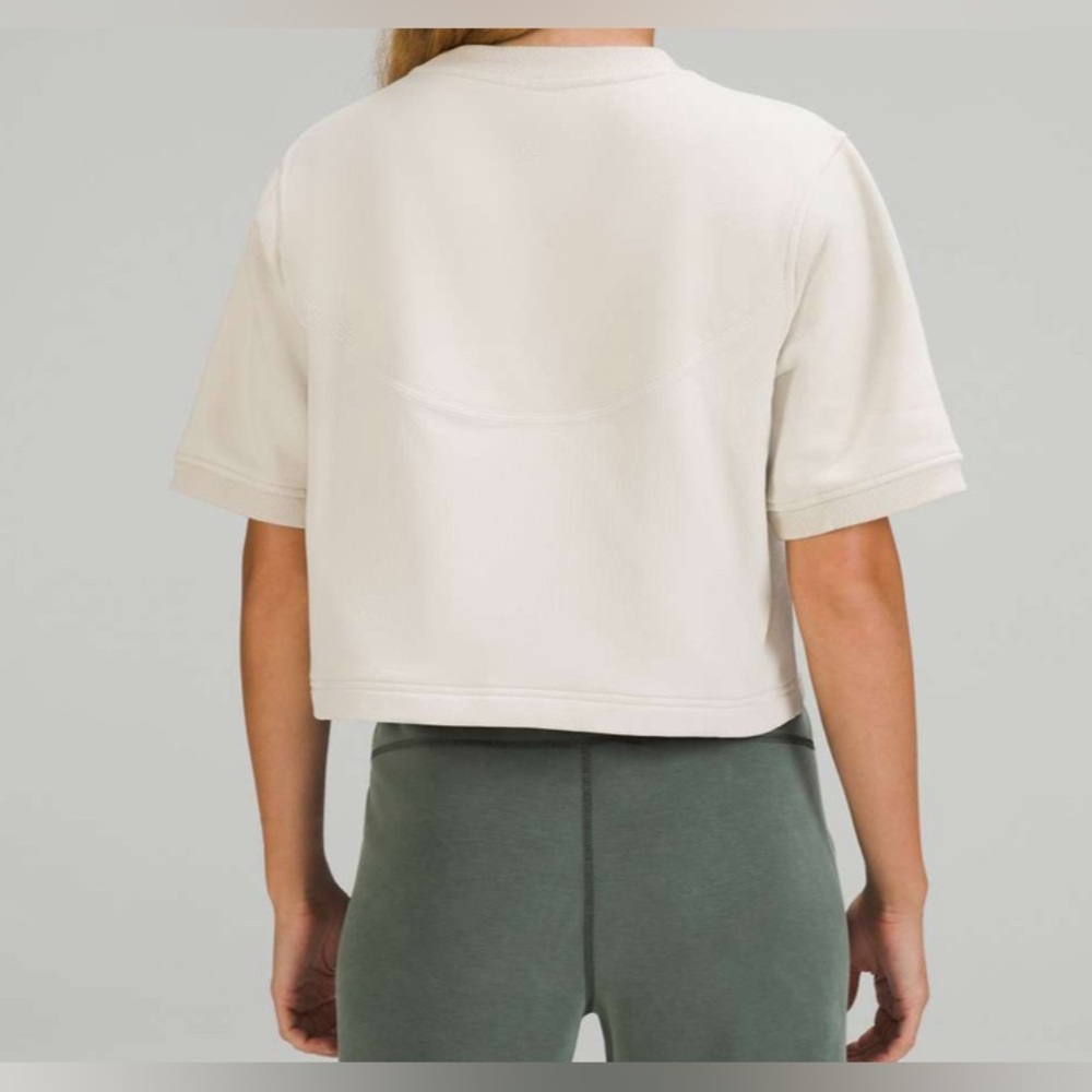 Lululemon Cotton French Terry + Swift T-ShirtNatural Ivory size 6 - Picture 2 of 6